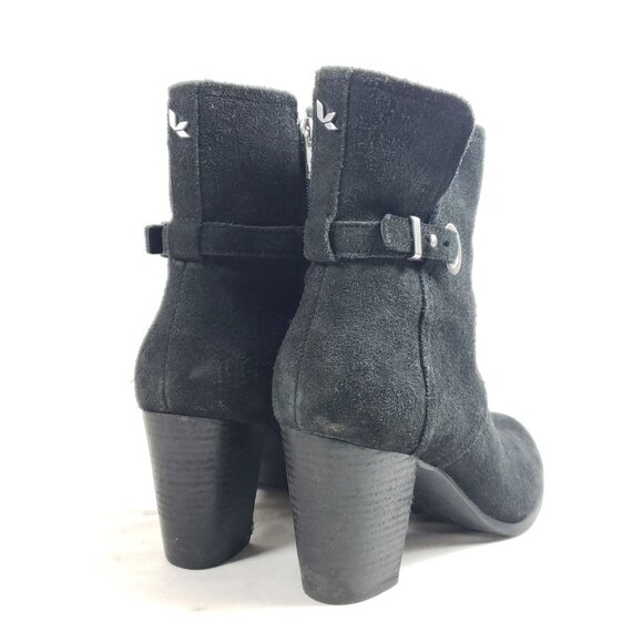 Koolaburra By UGG Womens Black Suede Ankle Boots With Block Heel Size 9 - Picture 4 of 9